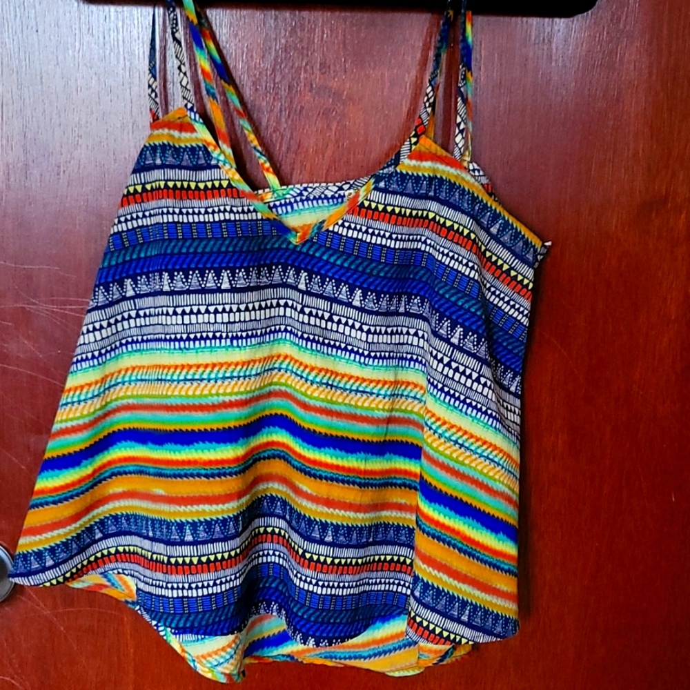 Mimi Chica Rainbow flowy tank, Large